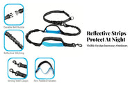 Zipper Closure Handsunrestricted Dog Leash Elastic Reflective Waist Bag Leash Snap-on Pet Accessory for Joggers, Jogging