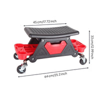 Creeper Seat with Tool Tray Padded Rolling Stool Heavy Duty Garage Stool with Tool Tray for Hobbyists