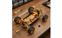RC Car Chassis Kit Metal RC Car Frame with Shock Absorbers 1:14 Scale