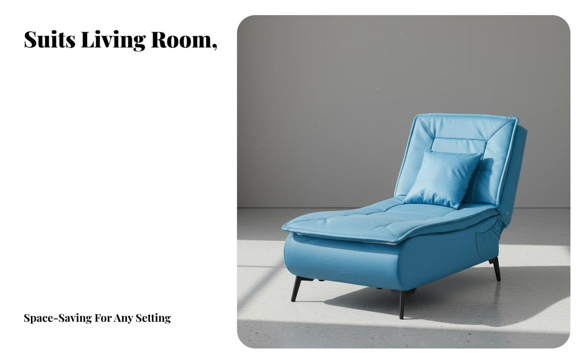 cleanable Cover Chaise Lounge Space-Saving Adjustable Chaise Lounge Modern design Living Room Seating Ergonomic Design for Apartment Dwellers, Office Workers, Homeowners, Balcony, Bedroom