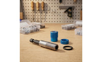 Knurled Bit Holder with Quick-Release Universal Hex Shank Adapter Wear-Resistant Rapid-Switch Bit Holder Industrial-Grade for Workshop