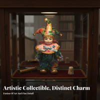 Destiny Cherub Doll Collectible Italian Tri Cherub Doll Poseable Clown Figurine Hand-Painted Face Vintage Porcelain Clown