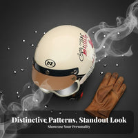 Retro Half Helmet 3C Certified Japanese Design Impact Resistant Shielded Headwear for Summer Riding, City Commuting, Cruising