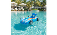 Racing-Style Pool Buoyant with Water Leak Resistant Inflatable Car Buoyant Thickened Inflatable Seated Toy with Water Easy to Inflate for Children
