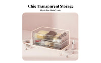 Clear Makeup Case with Drawers dirtproof Cosmetic Organizer Transparent Design