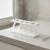Electric Toothbrush Stand Space Saving Toothbrush and Toothpaste Holder Wide Opening Design Vanity Storage Rack for Washstand