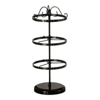 Freestanding Rotating Earring Stand Iron Earring Display Stand Circular Rings Rotating Jewelry Rack Tabletop