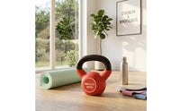 Dipped Coating Cast Iron Kettlebell Textured Finish Costless Weight Home Gym Fitness Gear Full Body Training