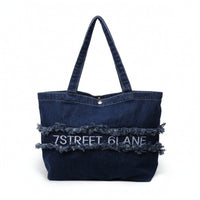 Denim Tote Bag Soft Tote Purse Versatile for Shopping, School