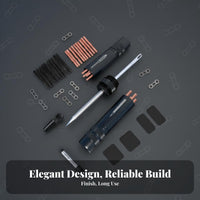 Aluminum Alloy Shell Tubeless Tire Plug Kit Portable Tubeless Tire Repair Kit Compact for Cyclists, Mountain Bikers, Trail Riding, Outdoor