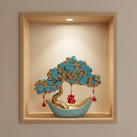 Moneys Tree Statue Oriental-Prosperity Symbol Tree Decorative Tabletop Ornament for Entryway, Tv Cabinet, Study
