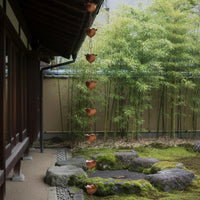 Japanese Design Rain Chain Rust-Resistant Copper Gutter Chain Easy Installation