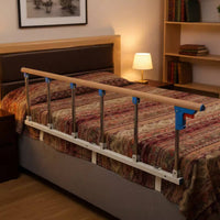 Sturdy & Stable Adult Bed Safety Reinforced Support Anti-Fall Bed Barrier No Drilling Required Fall Protection Guardrail Easy Installation for Elderly, Children, Toddlers