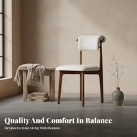 Upholstered Curvedsupport Chair Wabi-Sabi Aesthetic Upholstered Side Chair Nordic Design Retro Aesthetic for Adults, Bedroom