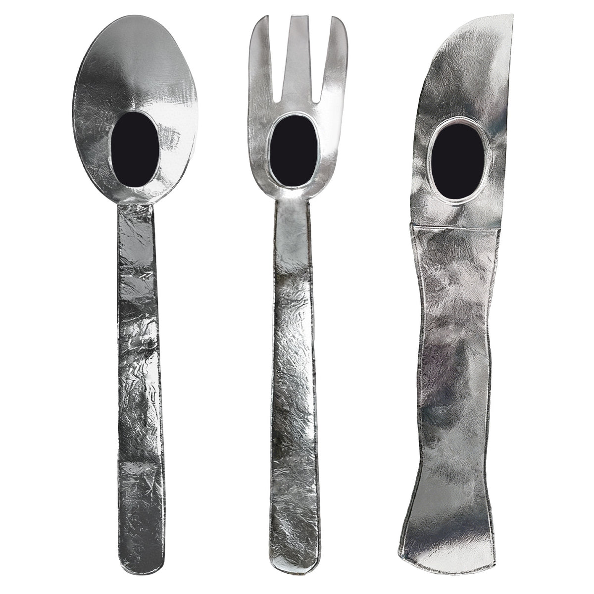 Utensil Costume Shiny Silverware Costume Oversized Apparel for Halloween, Stage Performance