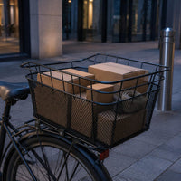 Rear Bike Basket Thickened Frame Transport Gear Anti for Delivery
