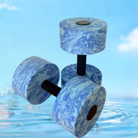 4 Pieces Easy-Grip Water Dumbbells with Marbled Pattern Lightweight Aquatic Exercise Dumbbells High-Density Aquatic Exercise Weights Quick-Drying for Fitness Enthusiasts, Swimmers, Swim Practice