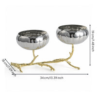 Bowl with Branch Base Sculptural Decorative Bowl Geometric Sculpture for Living Room