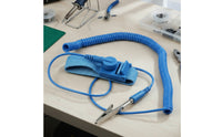Adjustable Fit ESD Wrist Strap Long-Lasting Anti-Static Wrist Strap Coiled Cord Wired Anti-Static Bracelet for Technicians