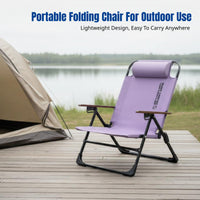 Outdoor Folding Moon Chair, Portable Recliner, Adjustable Backrest, Camping, Outdoor Dining, Fishing