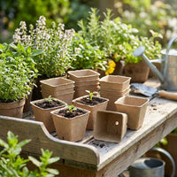 Seedling pots 6cm pulp paper 90-piece set for direct planting biodegradable seedling pots for home gardening