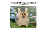 Soft & Comfortable Pet Carrier Backpack Breathable Hands-Unrestricted Pet Carrier Adjustable Straps Built-in Safety Clip for Small Cats, Young Dogs, Elderly Pets, Travel, Outdoor, Walking, Hiking