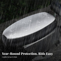 Waterproof Leather Seat Cover Sunproof Waterproof Seat Cover Four-Season Motorcycle Saddle Protector for Commuters, Rainy Days, Riding