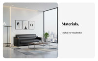 Comfortable 3-Piece Business Couch Ensemble Long-Lasting Reception Sofa High-Density Foam Cushioning Office Furniture Ergonomic Design for Clients, Guests, Lounge, Waiting Room, Lobby