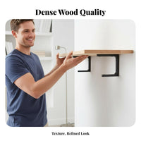 Space-Saving Floating Board Shelf Minimalist Design Wall Decoration Versatile Display Rack Easy Installation for Decor Enthusiasts, Homeowners, Students, Living Room, Bedroom, Office, Hallway