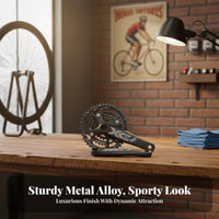 Mountain Bike Crankset Detachable Chainrings 8/9 Speed Crankset High-Strength Aluminum Alloy Mountain Bike Crank Arm Set for Cyclists, Trail Trails