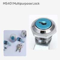 MS401 Cam Lock for Electrical and Cabinet Doors, Keyed Iron