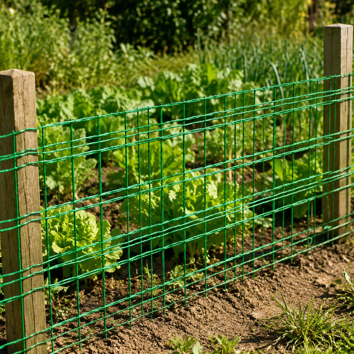 Welded Wire Mesh Fence, Dark Green Coated, 1-2m High, 60mm Mesh, for Vole Fence & Aviary Wire