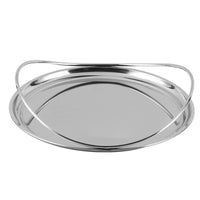 Serving Piece Silver Serving Tray Tabletop Decor Raised boarder Metal Frame