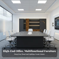 Executive Desk High-End Design Large Leader Table Sturdy Construction Large CEO Office Desk for Executives, Managers, Corporate Setting