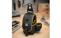 Quick-Hang Electrician Tool Pouch with Hanging Buckle Heavy-Duty Tool Pouch with Detachable Cover Double Layer Professional for Technicians