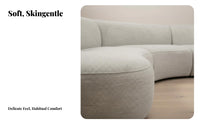 Curved sectional Sofa Light Luxury Curved Chaise Sofa Minimalist aesthetic Living Room Seating for Hoteliers, Homeowners, Hotel Lobby, Lounge Area, Lounging