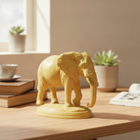 Wooden Elephant Figurine Handmade Elephant Figurine with Base Compact Car Interior