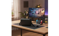 Console Case with Compartments Large Capacity Hard Case with Shoulder Strap Sturdy for Commuters