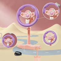 Toy Steering Wheel with Stand Pretend-Play Simulated Driving Steering Wheel Simulated Driving Toy Standing Interactive