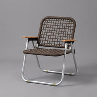 Folding Lounge Chair Low-Profile Folding Rope Chair Travel-Friendly Furniture for  , Backyard, Camping