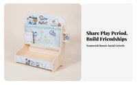 Pretend Supermarket Stand Playful Doodles Children's Shop Stall Storage Shelf Wooden Play Set