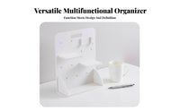 Desktop Pegboard Organizer Multi-Functional Planning Table Shelf with Pegboard Space Saving Collectible Display Stand for Collectors, Dorm Room