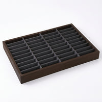 Jewelry Tray with Compartments Solid Wood Organizer Orderly for Retail Display