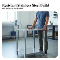 Long-Lasting Stainless Steel Work Table Rustproof Heavy Duty Utility Table Rust Resistant Stainless Steel Aquatic Aquarium Stand Easy to Clean for Workshop Workers, Warehouse Personnel, Aquarium Hobbyists, Garage, Restaurant, Living Room, Outdoor