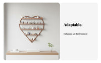 Space-Saving Heart-Shaped Nail Polish Holder Easy to Install Heart-Shaped Shelf Set Large Capacity Display Rack Sturdy Construction for Salon Owners, Beauty Enthusiasts, Dressing Room, Retail Shop, Bedroom, Home