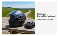 Anti-Fog Motorcycle Helmet Visor Universal Fit Helmet Windshield Scratch-Resistant Flip-up Face Visor Crystal-Clear for Summer