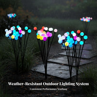 Solar Luminous Landscape Luminaire Waterproof LED Sparkling Light Landscape Light Moves in the Wind Dancing Garden Lights for Patio, Pathway, Balcony