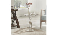 Acrylic Side Table Transparent Pedestal Side Table Small Space-Saving Furniture for Reading Corner