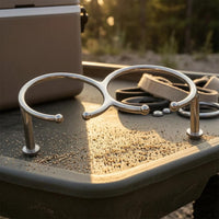 Surface Mount Cup Holder Metal Drinkware Accessory Rounded Ends