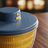 Electric Salad Dryer Multifunctional Push-Button Vegetable Dryer Multipurpose Design Automatic Lettuce Dryer for Home Cooking